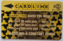 UK Cardlink £2 2CKLA - Jigsaw Design ( Black / Yellow ) - [ 5] Eurostar, Cardlink & Railcall