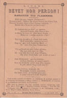 CHANSON(BEVET HOR PERSON) - Contes, Fables & Légendes