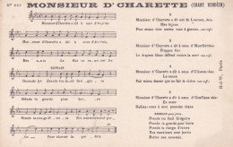 CHANSON(MONSIEUR D CHARETTE) VENDEE - Contes, Fables & Légendes