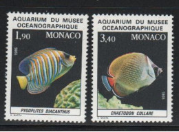 Monaco Timbres Neufs  Yvert N° 1541, 1542, Regal Angelfish, Redtail Butterflyfish, **, - Poissons