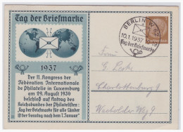 Dt.- Reich (001101) Privatganzsache PP122/ C35/02 Tag Der Briefmarke 1937, Gestempelt Berlin Am 10.1.1937 - Interi Postali Privati