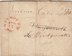 USA: 1848: Weymouth/Mass To Bridgwater/Mass With Text - Altri & Non Classificati