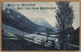 MACEDOINE - Vue Sur Un Paysage Montagneux - Greetings From Macedonian - Carte Postale Ancienne - North Macedonia