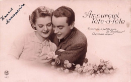 COUPLE - Amoureux Tête à Tête - T'aimer C'est La Joie Le Bonheur - Carte Postale Ancienne - Couples