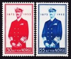 1952. Norway. King Haakon VII 80th Birthday. MNH. Mi. Nr. 376-77 - Neufs