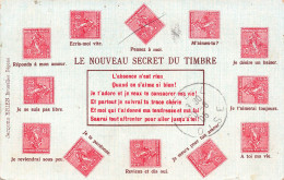 TIMBRES - Le Nouveau Secret Du Timbre - Colorisé - Carte Postale Ancienne - Timbres (représentations)