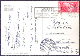 ITALIA - TRIESTE  AMG - VISITATE LA FIERA  35L- 1953 - Storia Postale