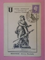 AB19 FRANCE  BELLE CARTE EXPO 1945 BEAUVAIS+DULAC  +AFF. INTERESSANT++ - 1944-45 Marianne De Dulac