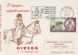Carte  Maximum    FRANCE   L' Epopée   Napoléonienne    HIRSON   1972 - Napoleone