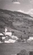 D9825) SAALBACH - Schöne Alte S/W FOTO AK - Kirche Häuser U. Kühe Auf Weide ALT - Saalbach