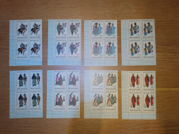 Rwanda - 269/276 - Blocs De 4 - Costumes Nationaux I - 1968 - MNH - Neufs