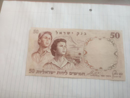 Israel-50 LIROT BOY AND GIRL-(1958)-(BLACK NUMBER)-(165)-(105322/ו)-U.N.C-BANK NOTE - Israel