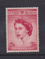 SOUTHERN RHODESIA  - 1953 Coronation 2s6d Hinged Mint - Southern Rhodesia (...-1964)