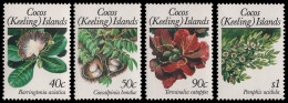 Kokos-Inseln 1989 - Mi-Nr. 209-212 ** - MNH - Pflanzen / Plants - Cocos (Keeling) Islands