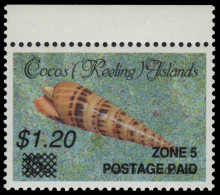 Kokos-Inseln 1991 - Mi-Nr. 244 ** - MNH - Meeresschnecken / Marine Snails (I) - Cocos (Keeling) Islands