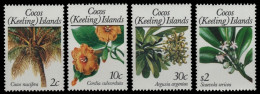 Kokos-Inseln 1989 - Mi-Nr. 205-208 ** - MNH - Pflanzen / Plants - Cocos (Keeling) Islands