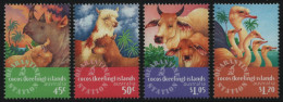 Kokos-Inseln 1996 - Mi-Nr. 346-349 ** - MNH - Wildtiere / Wild Animals - Cocos (Keeling) Islands
