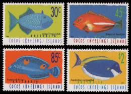 Kokos-Inseln 1996 - Mi-Nr. 350-353 ** - MNH - Fische / Fish - Cocos (Keeling) Islands