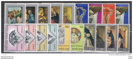 VATICANO:  1971  ANNATA  CPL. -  19  VAL. N. -  SASS. 500/14 + P.A.55/58 - Annate Complete