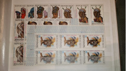 Rwanda - 301/308 - Bloc De 6 - Coiffes Africaines I - 1969 - MNH - Unused Stamps