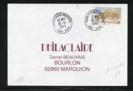 MAURY N° 99 S/Lettre OB 16/10/1989 PARIS ECOLE MILITAIRE PR MARQUION - Storia Postale