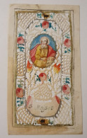 Canivet XVII XVIIIe Image Pieuse (Saint) Moïse Judaisme Pièce Unique Aquarelle Format 12 X 6,4 Cm Env. - Santini