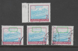 Yugoslavia, Error, Used, 1990, Michel 2404, Error, Mising Clouds, 3  Stamps - Sin Dentar, Pruebas De Impresión Y Variedades