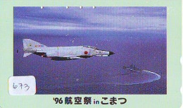 TELECARTE JAPON * MILITAIRY AVION  (673)  Flugzeuge * Airplane * Aeroplano * PHONECARD JAPAN * ARMEE * LEGER VLIEGTUIG - Army
