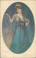 BOMPARD SIGNED 1910s POSTCARD - WOMAN & JEWELS / GIOIELLI - N.907/6 (5072) - Bompard, S.