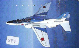 TELECARTE JAPON * MILITAIRY AVION  (677)  Flugzeuge * Airplane * Aeroplano * PHONECARD JAPAN * ARMEE * LEGER VLIEGTUIG - Esercito