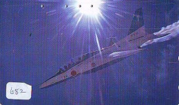 TELECARTE JAPON * MILITAIRY AVION  (682)  Flugzeuge * Airplane * Aeroplano * PHONECARD JAPAN * ARMEE * LEGER VLIEGTUIG - Armada