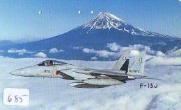 TELECARTE JAPON * MILITAIRY AVION  (685)  Flugzeuge * Airplane * Aeroplano * PHONECARD JAPAN * ARMEE * LEGER VLIEGTUIG - Armee