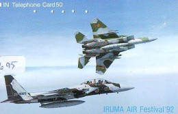 TELECARTE JAPON * MILITAIRY AVION  (695)  Flugzeuge * Airplane * Aeroplano * PHONECARD JAPAN * ARMEE * LEGER VLIEGTUIG - Army