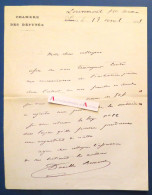 ● L.A.S 1883 Jean Fernand DANELLE BERNARDIN Député Louvemont - Né Montreuil-sur-Blaise (Haute Marne) Lettre Autographe - Político Y Militar