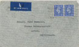 GB „PORTADOWN / CO. ARMAGH“ Krag Machine Postmark Multiple Impression On Early After War Airmail Cover Franked With GVI - Lettres & Documents