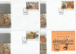 E 769) Polen 2001 Mi# 3909-3911 + Bl.145 A FDC: Gravieren, Kupfer-hütte, -platte - Autres & Non Classés