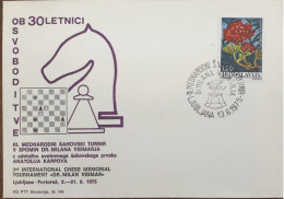 CHESS Scacchi Torre Tower 1975 Jugoslavija Cancel - Echecs