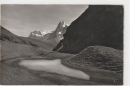 MÜRREN - LANDSCHAFT AN DER SEFLNENFURGGE WETTERHORN U. EIGER .  AFFR AU VERSO LE 20 VII 1960 .  2 SCANNES - Mürren