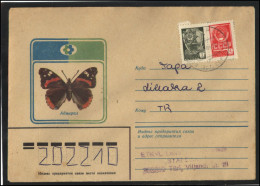 RUSSIA USSR Stationery USED ESTONIA  AMBL 1238 TURI Fauna Insects Butterfly - Non Classificati