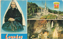 FRANCE - Lourdes - La Basilique - La Grotte - Sainte Bernadette - Carte Postale Récente - Lourdes