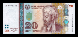 Tajikistan 20 Somoni 2022 (2023) Pick 25e New Sc Unc - Tayikistán