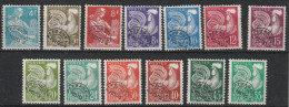 1953 > Types Moissonneuses Et Coq Préoblitérés ( YT Préo 106-118 Neufs Et Usagés) - 1953-1960