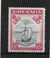 GRENADA 1943 10s SG 163b Perf 14 SLATE - BLUE AND BRIGHT CARMINE (narrow) MOUNTED MINT Cat £325 - Grenada (...-1974)