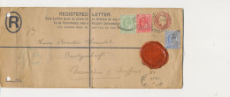 GB 1903, EVII 2d+1d Brown Large Postal Stationery Registered Envelope (Huggins & Baker RP24 Size H2, Folded Vertically – - Briefe U. Dokumente