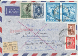 Argentina Registered Air Mail Cover Sent To Germany 6-6-1969 With More Stamps - Luchtpost