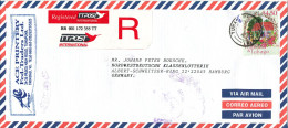 Trinidad & Tobago Registered Air Mail Cover Sent To Germany 27-11-2001 Single Franked - Trinidad & Tobago (1962-...)
