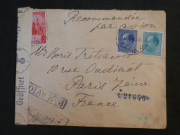 AC36 BULGARIE  LETTRE RECO CENSUREE  1943  SOFIA  A PARIS FRANCE  + +AFF. INTERESSANT++ - Briefe U. Dokumente