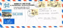 Taiwan Air Mail Cover Sent To Denmark 2-12-1999 With More Topic Stamps Folded Cover - Luftpost