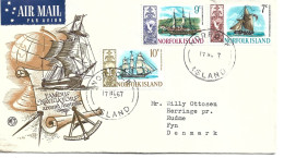 Norfolk Island- Letter Sent To Denmark 1967.  H-2019 - Briefe U. Dokumente