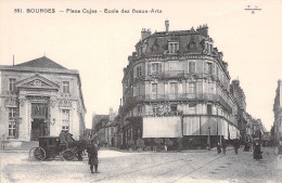 FRANCE - Bourges - Place Cujas - Ecole Des Beaux Arts - Carte Postale Ancienne - Bourges